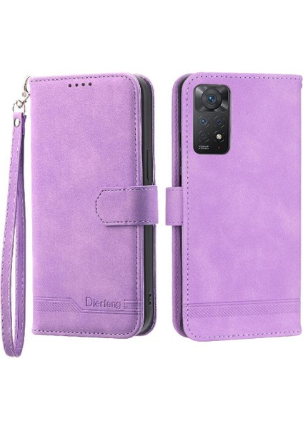 Xiaomi Redmi Not 11 Pro Için Flip Case Manyetik Kapatma Bileklik Kartı (Yurt Dışından)