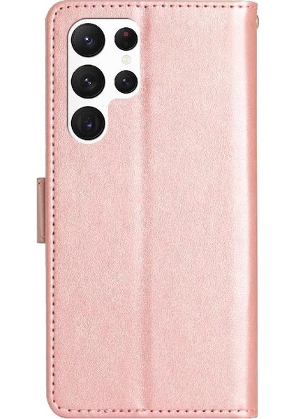Samsung Galaxy S23 Ultra Kickstand Manyetik Kapatma Bilek Pu Için Filp Durumda (Yurt Dışından) indirimleri