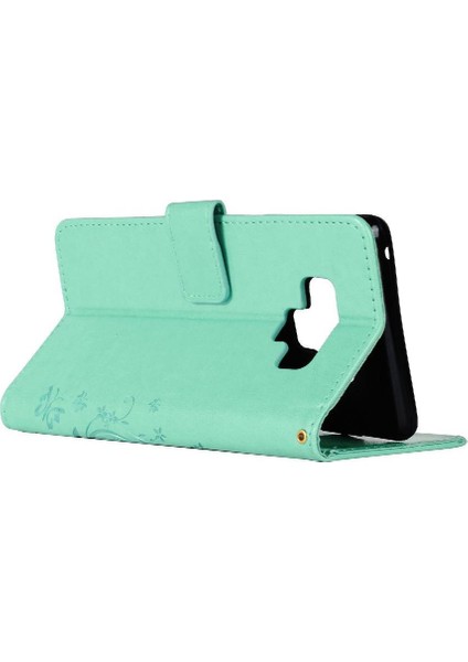 Samsung Galaxy Not 9 Bilek Kayışı Için Filp Durumda Kart Tutucu Kickstand Pu (Yurt Dışından)