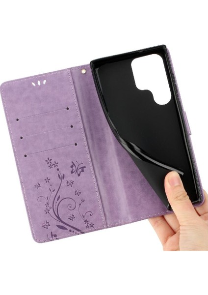 Samsung Galaxy S23 Ultra Kickstand Manyetik Kapatma Bilek Pu Için Filp Durumda (Yurt Dışından) fırsatları