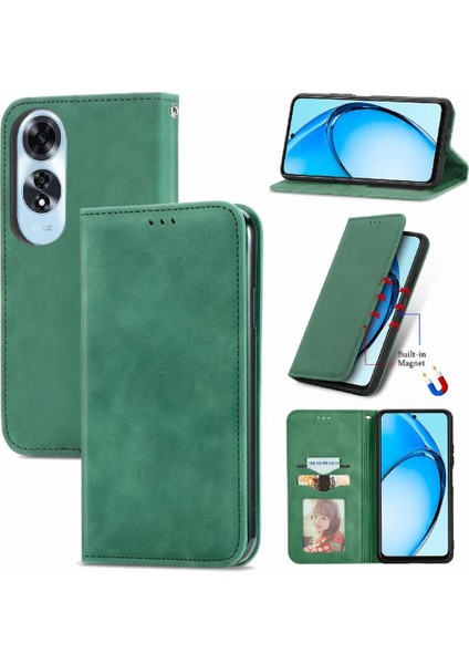 Oppo A60 4g Için Flip Case Basit Iş Deri Kılıf Kapak Çevirin Cüzdan (Yurt Dışından)