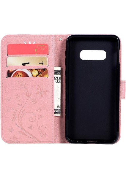 Samsung Galaxy S10E Bilek Kayışı Kart Tutucu Kickstand Pu Için Filp Durumda (Yurt Dışından)
