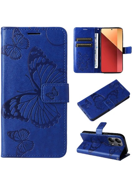 Xiaomi Poco M6 Pro 4g Için Flip Case Pu Deri Kart Yuvası Standı ile Çevirin (Yurt Dışından)