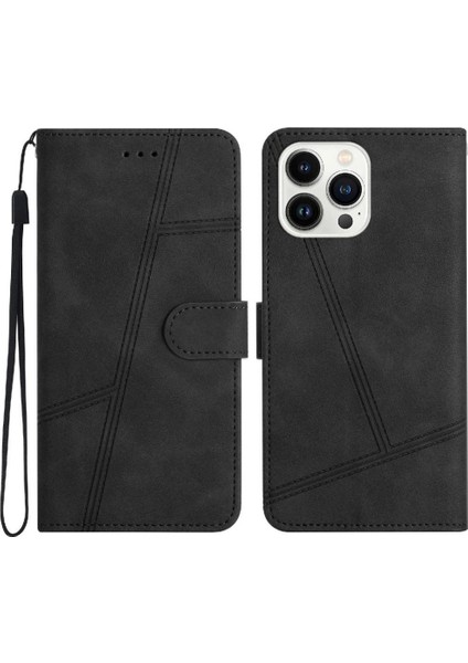 IPhone 13 Için Flip Case Pro Kart Yuvaları Tutucu Manyetik Kapak Folio Tam Pu (Yurt Dışından)