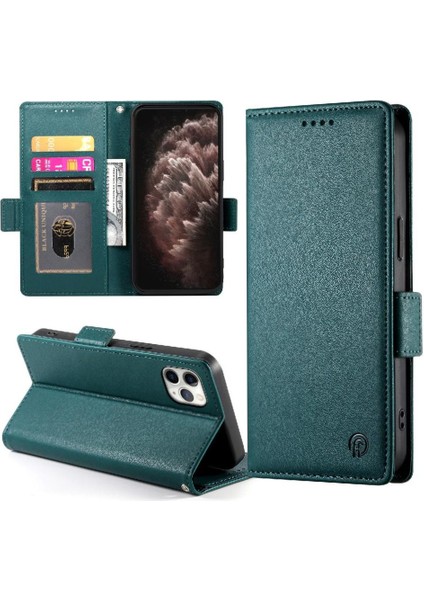 IPhone 11 Için Flip Case Pro Max Cüzdan Kartvizit Yuvaları Günlük Kullanım Flip (Yurt Dışından)