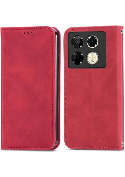 Infinix Not 40 Pro 4g Için Flip Case Basit Iş Kapak Kapak Cüzdan (Yurt Dışından)