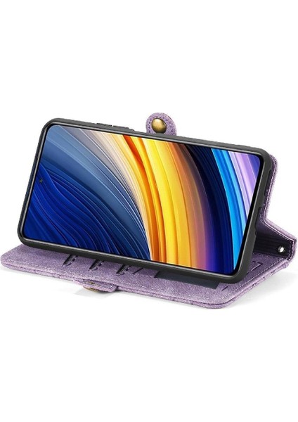 Xiaomi Poco X3 Pro Için Flip Case Basit Iş Kapak Çevirin Cüzdan Deri (Yurt Dışından)