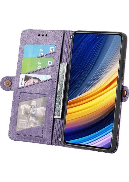 Xiaomi Poco X3 Pro Için Flip Case Basit Iş Kapak Çevirin Cüzdan Deri (Yurt Dışından)