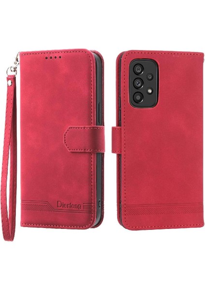 Samsung Galaxy A53 Kart Yuvaları Bileklik Manyetik Kapatma Için Flip Case (Yurt Dışından)