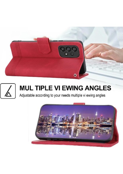 Samsung Galaxy A53 Kart Yuvaları Bileklik Manyetik Kapatma Için Flip Case (Yurt Dışından)