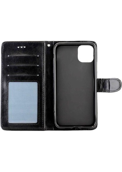 IPhone 11 Için Flip Case Pro Max Darbeye Pu Deri Kickstand Kart (Yurt Dışından)