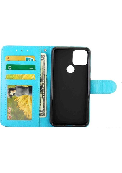 Google Piksel 5 Manyetik Kapatma Kart Tutucu Pu Deri Için Flip Case (Yurt Dışından)
