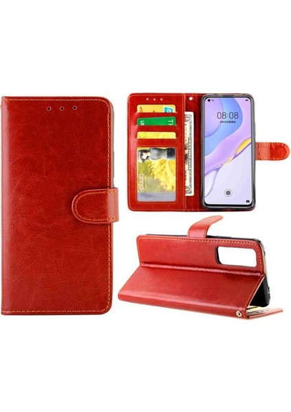 Huawei Nova 7 5g Kickstand Darbeye Manyetik Kapatma Kartı Için Flip Case (Yurt Dışından)