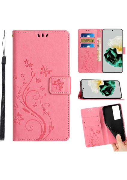 Huawei P60 Kart Tutucu Bilek Kayışı Pu Deri Manyetik Için Filp Durumda (Yurt Dışından)