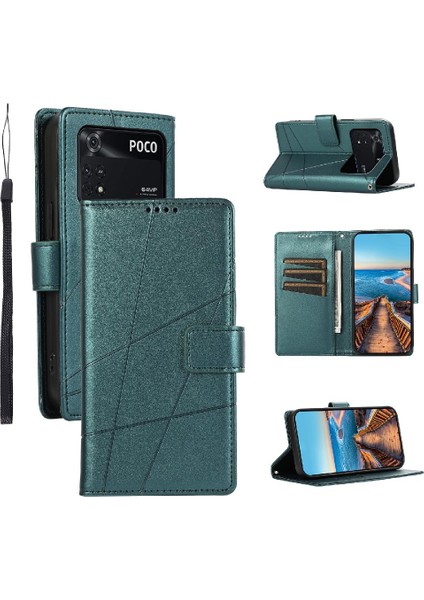 Xiaomi Poco M4 Pro Darbeye Üç Kart Yuvaları Şok Için Flip Case (Yurt Dışından)