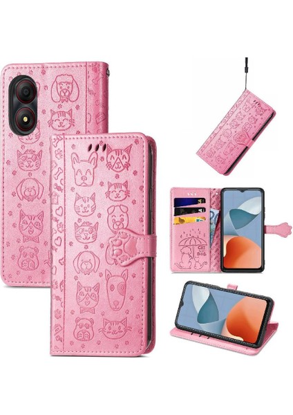 Zte A34 Karikatür Hayvanlar Için Flip Case Kısa Kayış Deri Kılıf Kapak Çevirin (Yurt Dışından) fırsatları