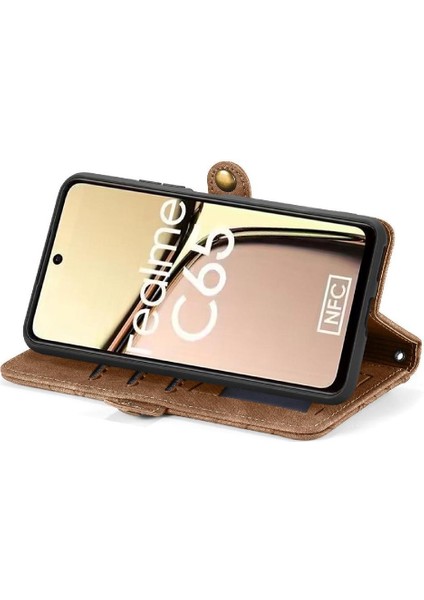 Realme C65 Flip Kapak Kılıf Için Flip Case Basit Iş Cüzdan (Yurt Dışından) modelleri
