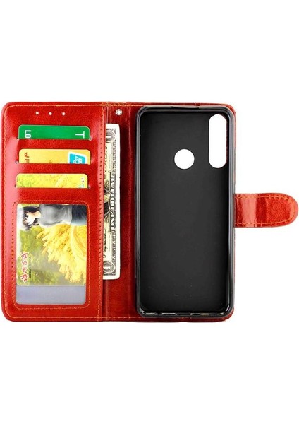 Huawei Y6P Kickstand Pu Deri Darbeye Dayanıklı Kart Tutucu Için Flip Case (Yurt Dışından) modelleri