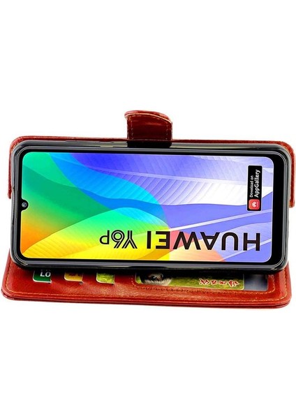 Huawei Y6P Kickstand Pu Deri Darbeye Dayanıklı Kart Tutucu Için Flip Case (Yurt Dışından) fırsatları
