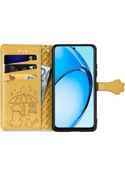 Oppo A60 4g Flip Kapak Için Flip Case Kısa Kayış Deri Kılıf Karikatür (Yurt Dışından) modelleri