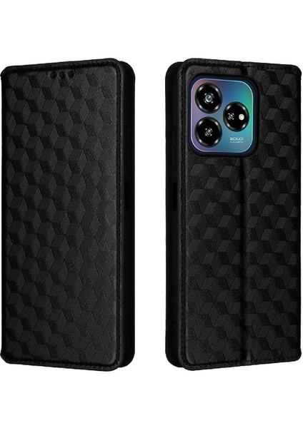 Zte Axon 60 Lite Kart Yuvaları Tutucu Manyetik Kapatma Cüzdan Pu (Yurt Dışından)