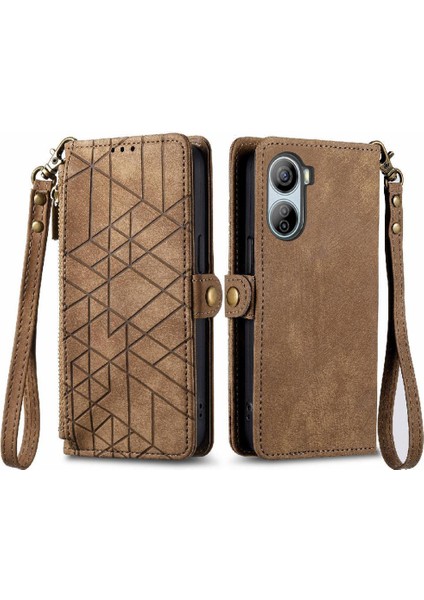 Zte Ücretsiz 5g Iv Için Flip Case Cüzdan Kapak Çevirin Deri Kılıf Darbeye (Yurt Dışından)