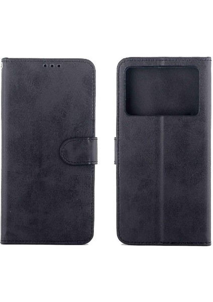 Xiaomi Poco X6 Pro Için Filp Durumda Tam Koruma Kartı Tutucu Kickstand Pu (Yurt Dışından)