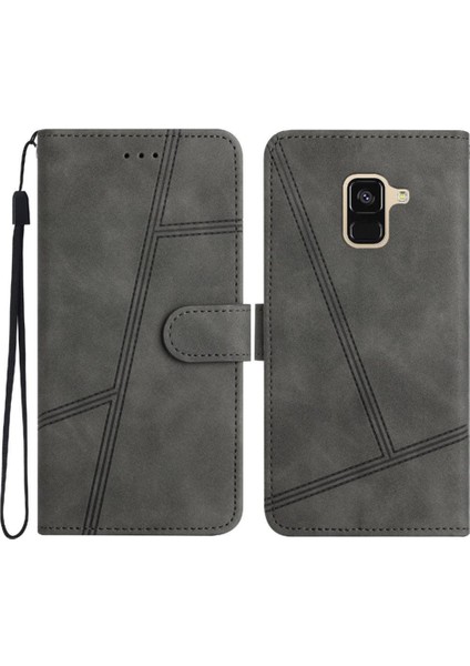 Samsung Galaxy A8 Için Flip Case 2018 Flip Folio Kart Yuvaları Tutucu Manyetik (Yurt Dışından)