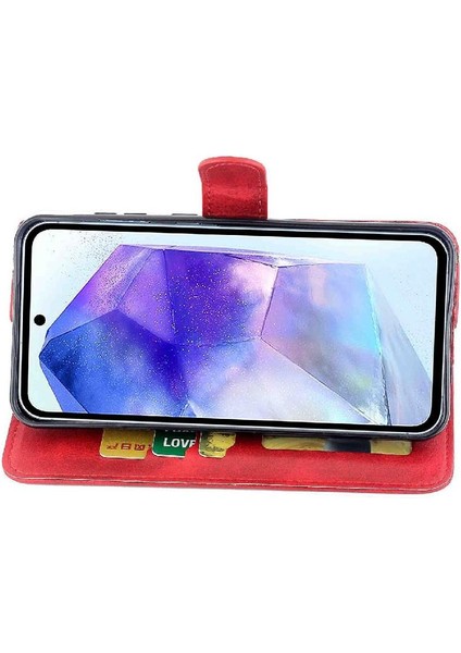 Samsung Galaxy A35 Manyetik Kapatma Tam Koruma Pu Kartı Için Filp Durumda (Yurt Dışından)