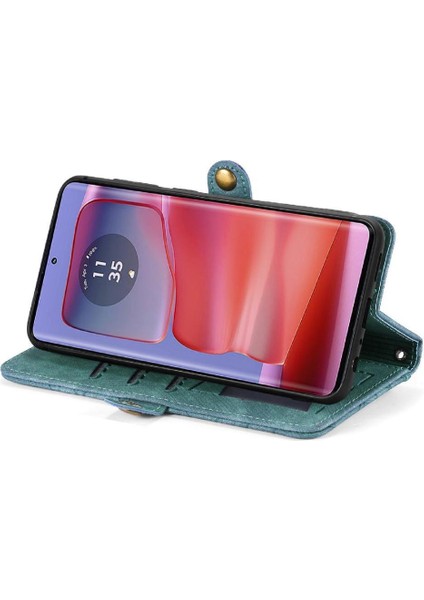 Motorola Kenar 50 Pro Için Flip Case Kapak Cüzdan Darbeye Basit (Yurt Dışından)