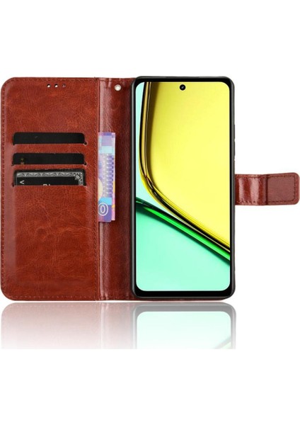 Realme 12 Lite 4g Için Kılıf Kart Tutucu Cüzdan Manyetik Kapak Çevirin (Yurt Dışından)