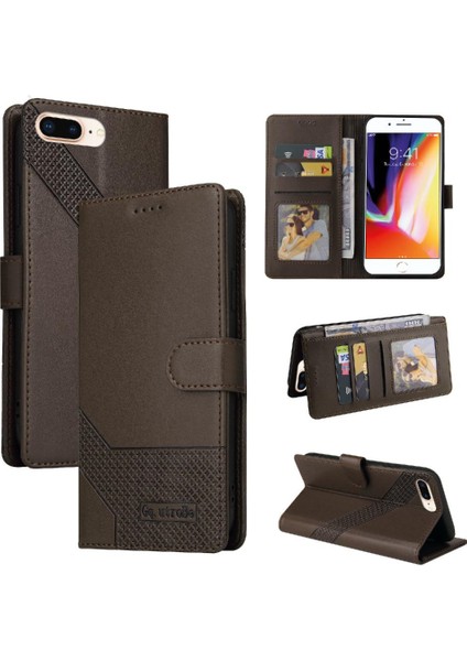 Iphone 6 Için Flip Case Artı Kickstand Premium Deri Üç Kart Yuvaları (Yurt Dışından)