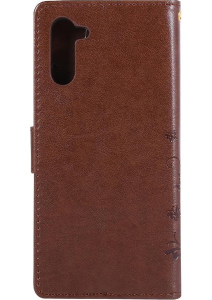 Samsung Galaxy Not 10 Için Pu Deri Bilek Kayışı Manyetik Kart Durumda (Yurt Dışından)
