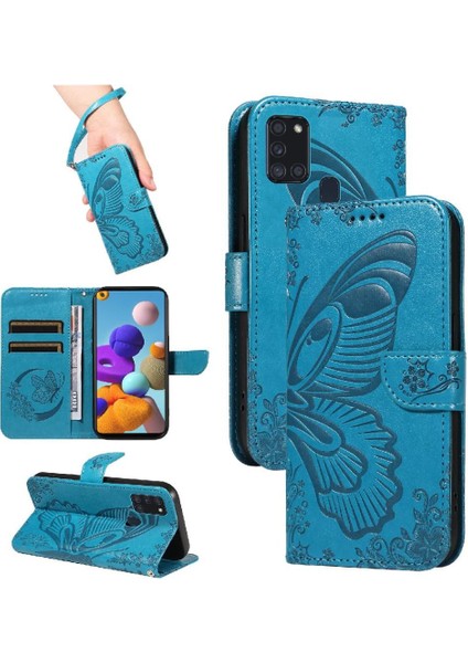 Samsung Galaxy A21S Ayrılabilir El Kayışı ile Yüksek Kalite Için Flip Case (Yurt Dışından)