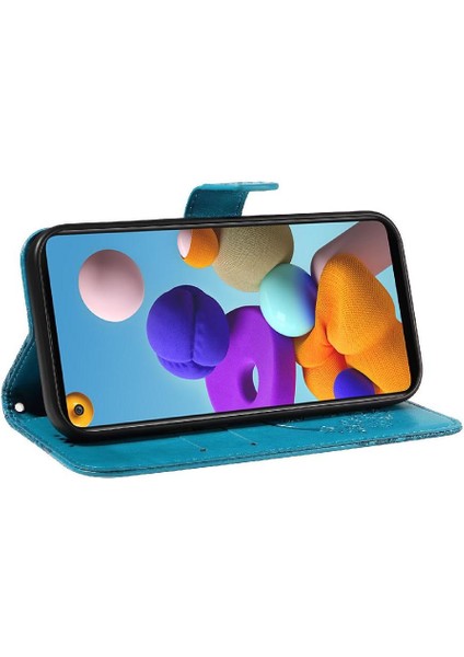 Samsung Galaxy A21S Ayrılabilir El Kayışı ile Yüksek Kalite Için Flip Case (Yurt Dışından)