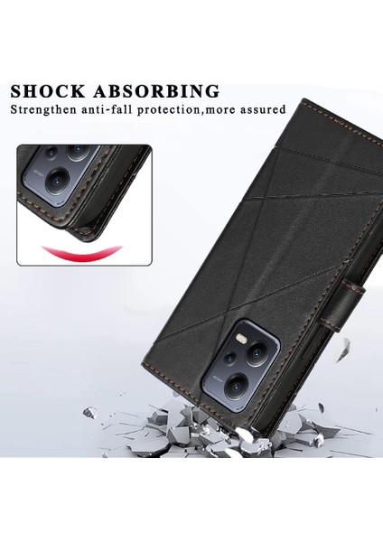 Xiaomi Redmi Not 12 Için Flip Case 5g Kickstand Şok Emici Üç (Yurt Dışından)