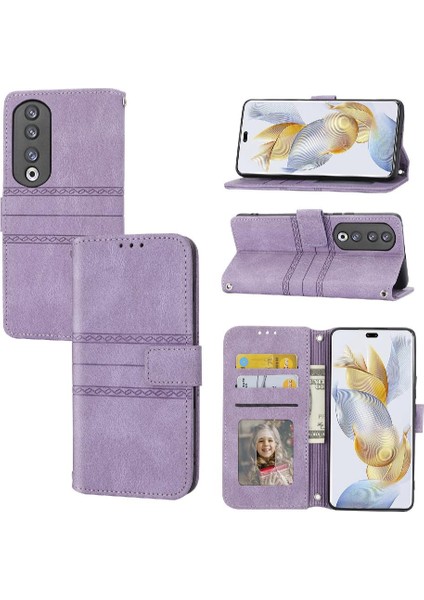 Onur Için Flip Case 90 Pro Manyetik Kapatma Cüzdan Kılıf Darbeye Pu (Yurt Dışından)