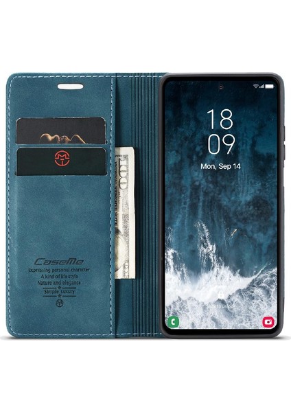 Manyi Mall Samsung Galaxy S23 Fe 5g Için Flip Case Vintage Pu Deri Cüzdan Manyetik (Yurt Dışından)