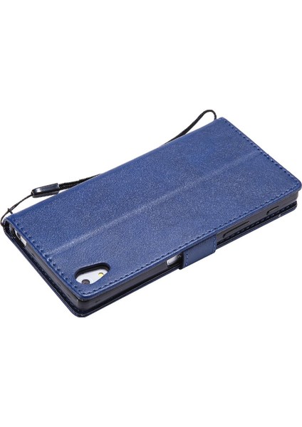 Sony Xperia Z5 Yüksek Kaliteli Deri Klasik Düz Renk ile Flip Case (Yurt Dışından)