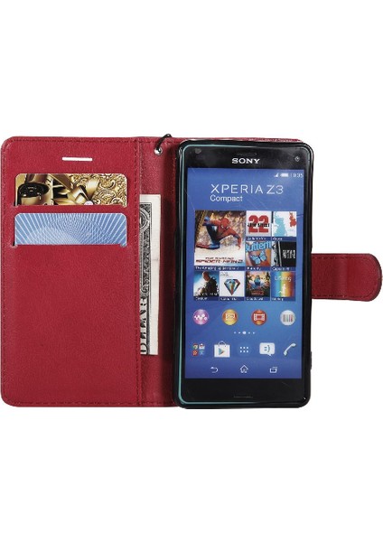 Manyi Mall Sony Xperia Z3 Mini Yüksek Kaliteli Deri Klasik Düz Renk Için Flip Case (Yurt Dışından)