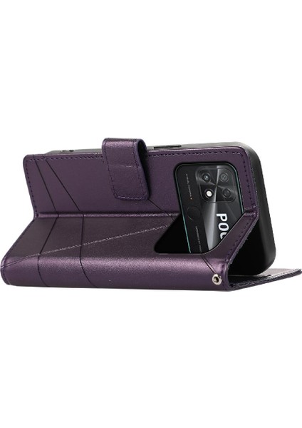 Xiaomi Poco C40 Üç Kart Yuvaları Için Flip Case Kickstand Darbeye Şok (Yurt Dışından)