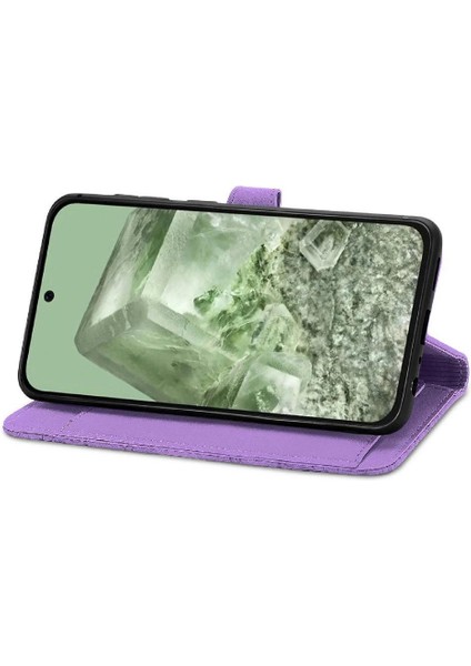 Google Piksel 8A Cüzdan Flip Fermuar Tarzı Iş Çoklu Kart Için Flip Case (Yurt Dışından)