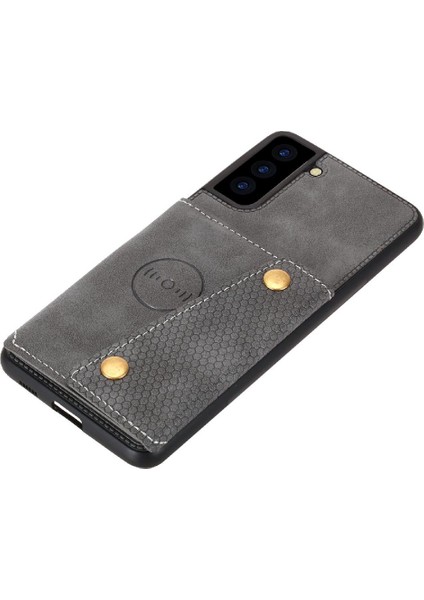 Samsung Galaxy S22 5g Kart Tutucu Kickstand Buit Için Cüzdan Kılıf Demir (Yurt Dışından)
