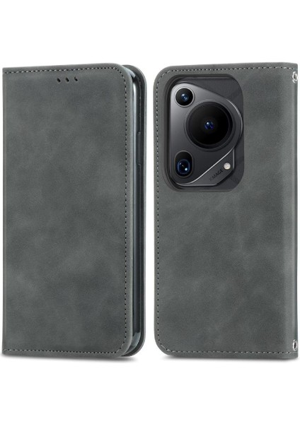 Huawei Pura 70 Ultra Darbeye Deri Kılıf Için Flip Case Basit Flip (Yurt Dışından)