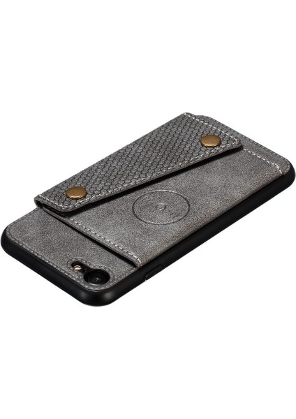 Iphone 8 Için Cüzdan Kılıf Cüzdan Kılıf Darbeye Koruyucu Kickstand Kart (Yurt Dışından)