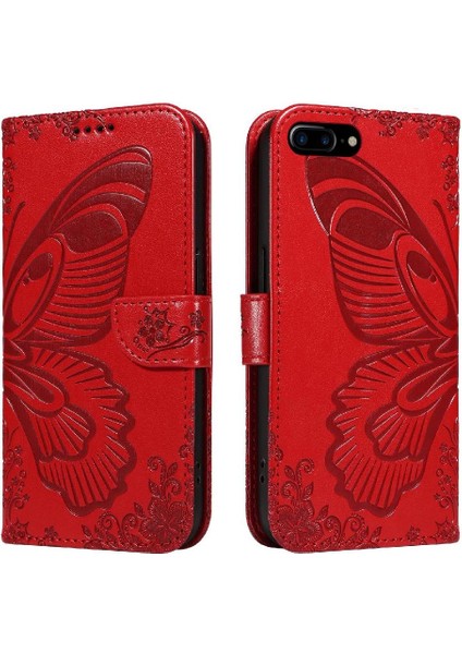 IPhone 6 Için Flip Case Artı/6s Artı Kredi Kartı Yuvası ile Kabartmalı El (Yurt Dışından) fırsatları