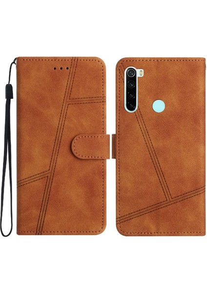 Xiaomi Redmi Not 8t Için Flip Case Cüzdan Pu Deri Tam Koruma Bilek (Yurt Dışından)