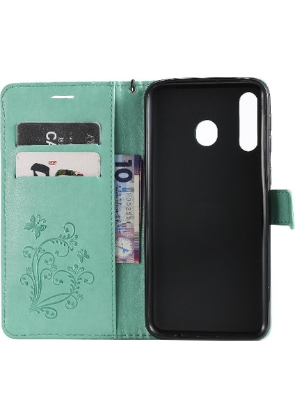 Manyi Mall Samsung Galaxy M30 Manyetik Kapak Flip Kickstand Darbeye Kapak (Yurt Dışından)