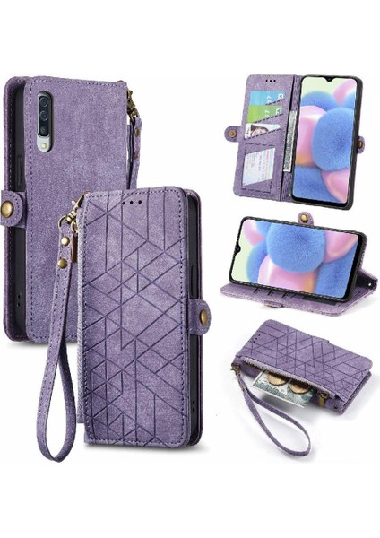 Samsung Galaxy A30S Flip Kapak Için Flip Case Basit Iş Cüzdan Kılıf (Yurt Dışından)