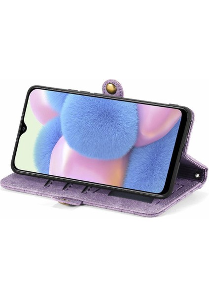 Samsung Galaxy A30S Flip Kapak Için Flip Case Basit Iş Cüzdan Kılıf (Yurt Dışından)
